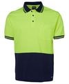 HI-VIS COTTON BACK POLO - Short Sleeve | Polycotton